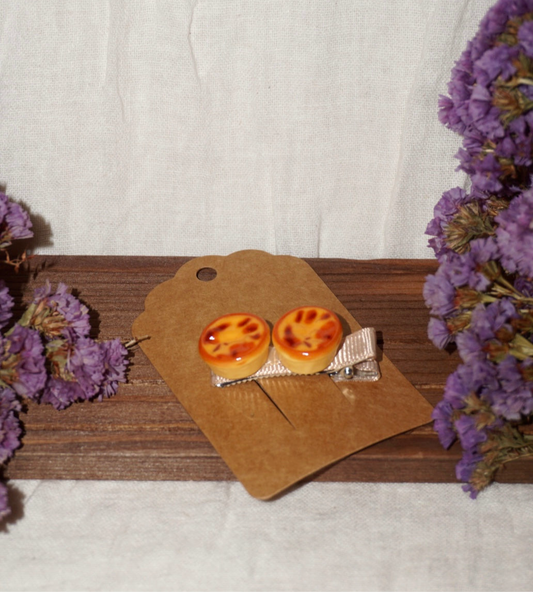 Pastel de Nata Hair Clip