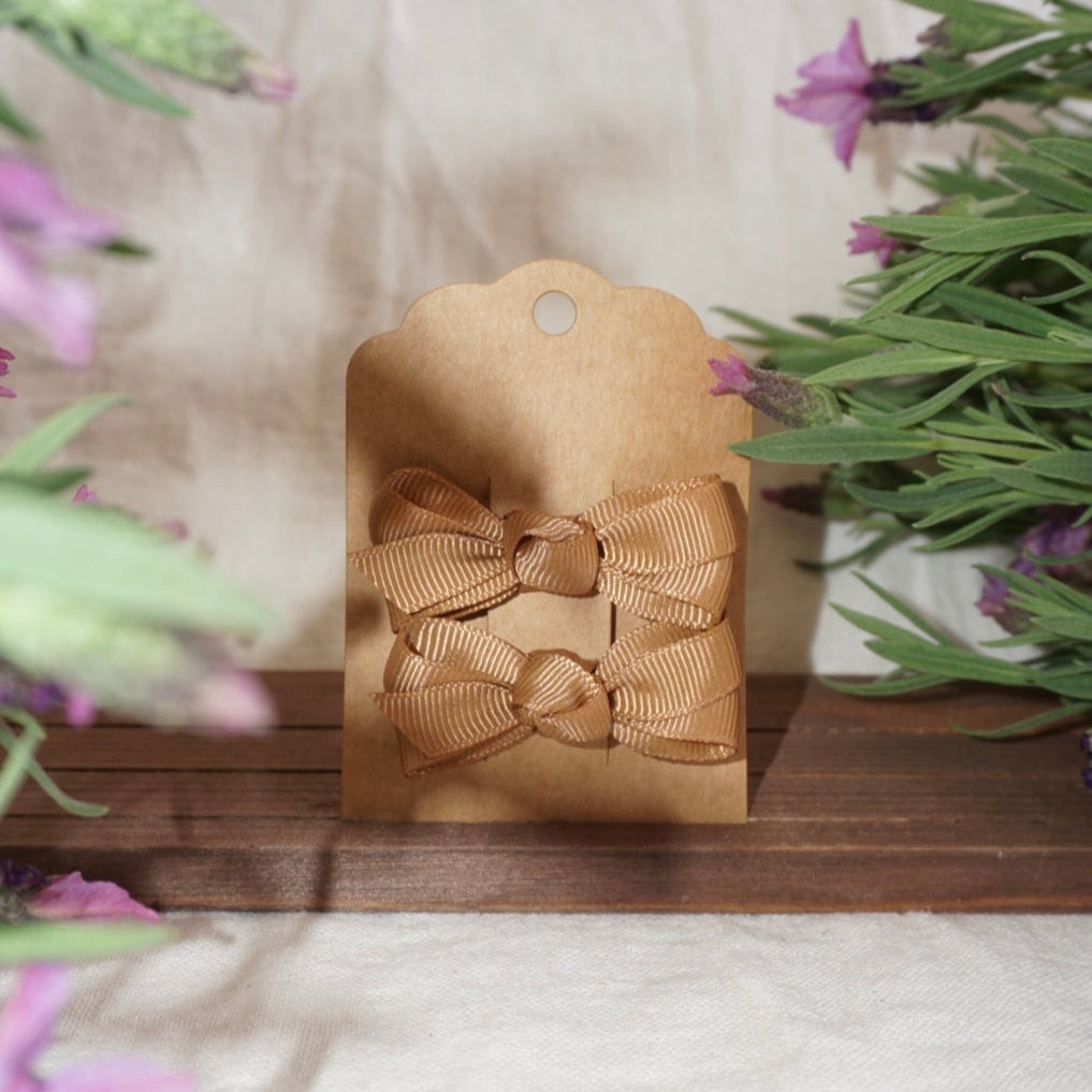 Toffee Glow Bows