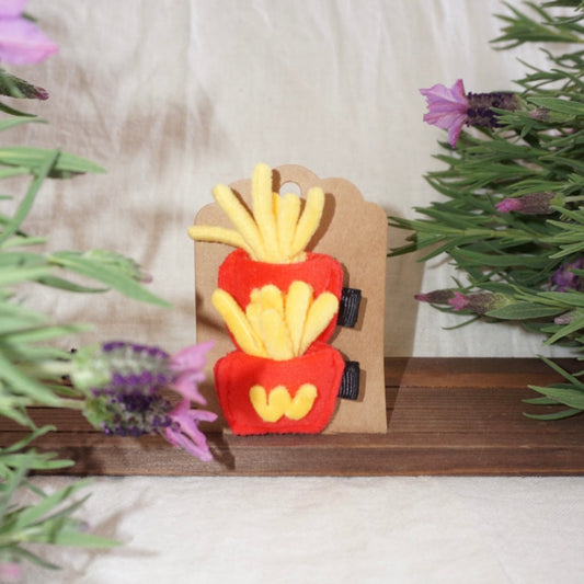 French Fries Hair Clips