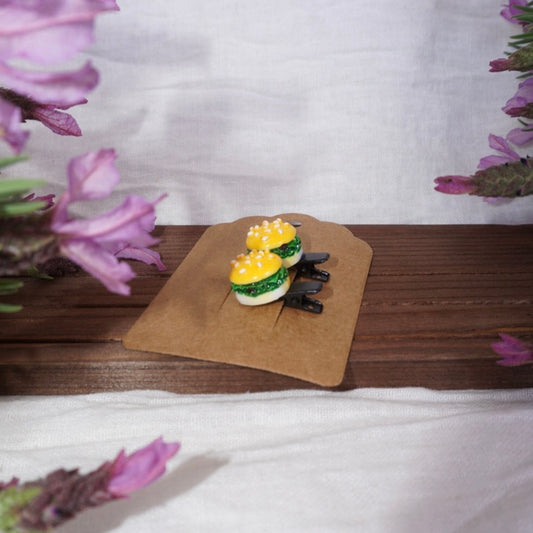 Mini Foodie Hair Clip Set