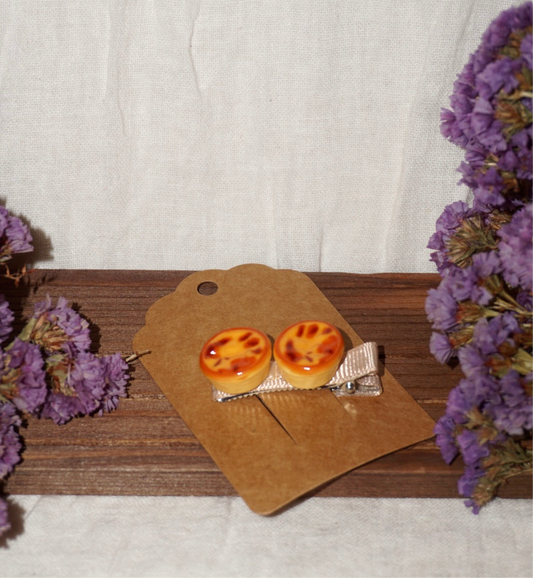 Pastel de Nata Hair Clip