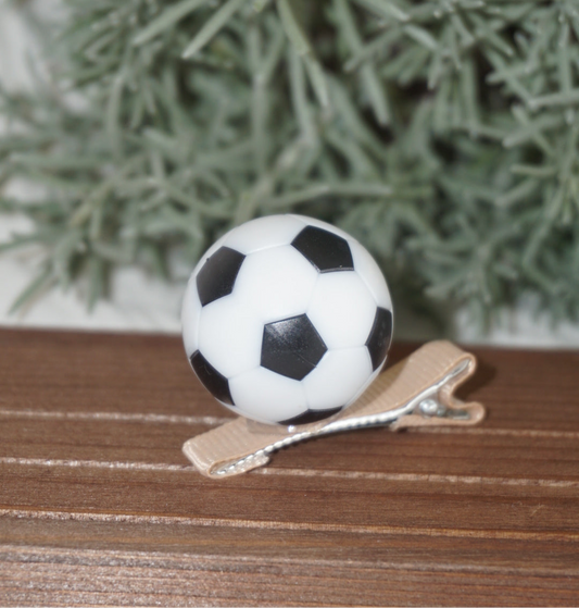 Soccer Ball Hair Clip