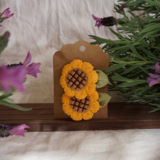 Sunflower Hair Clips