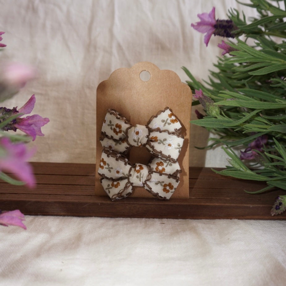 Vintage Floral Hair Bows