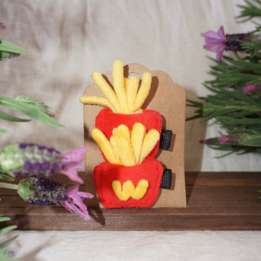 French Fries Hair Clips